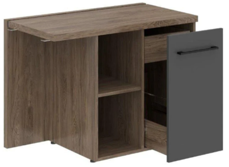 Тумба приставная MCRT1055(L) Антрацит/Кария Пальмира 1000х550х750 MORRIS TREND