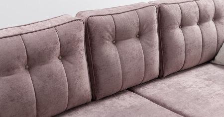 Диван - кровать Арно (Арт. ТД 567 Лаки 17 (пепел розы), Лаки 17 (пепел розы), Vertical 910 (молочно