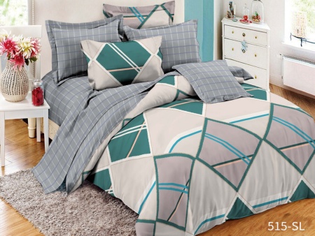 КПБ Cleo сатин набивной "Satin Luxe" полутор 145*215*1 150*220*1(±5) 70*70+5*2 15/654-SL