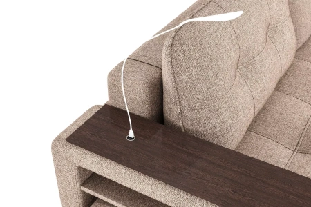 Диван-кровать угловой "SMART" Б3-1Пф-2Т-Б4 СК (Sherlock 932)