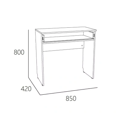 НМ 040.57 Х Стол туалетный ("Оливия", Белое дерево, Дуб Сонома)