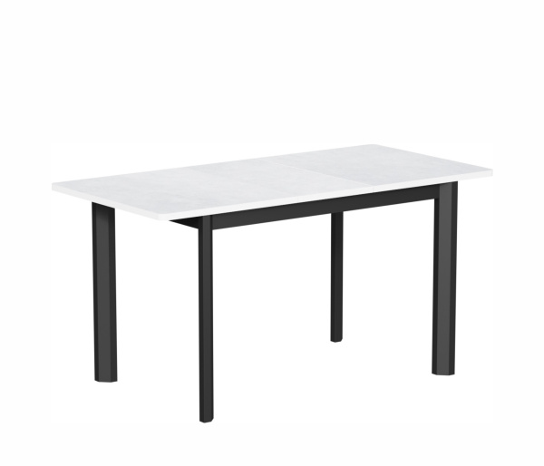 Стол Токио-1L NEW 110*70 (+40) №9 (царга Черный/лам.Белый цемент)