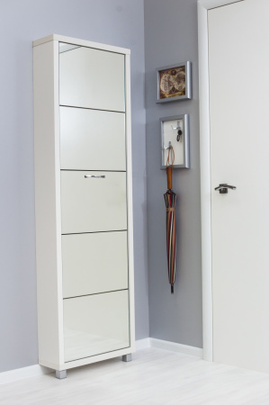 Люкс 5 с. Зеркало/Белый шагрень