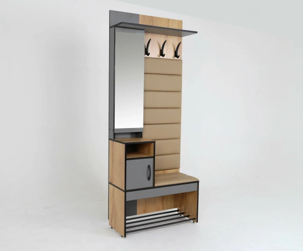 "ОЛЬГА-ЛОФТ 1" Прихожая (Дуб Крафт Золотой / Темно Серый)