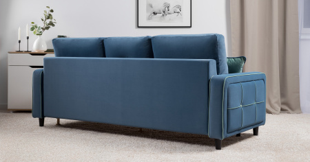 Диван - кровать Черри Н (ТД 285 IRIDA 07 (синий), Эвита пистачио (ментоловый)