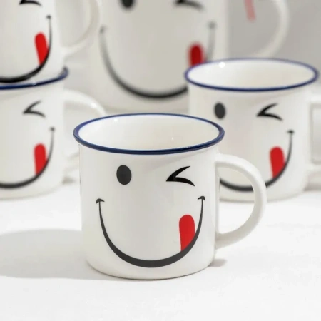 Набор чайный «Радость», 7 предметов: чайник 250 мл, 6 кружек 70 мл 4331803    