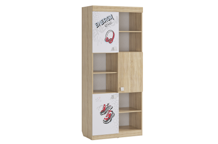 Стеллаж "Энерджи" (дуб сонома/белый) 