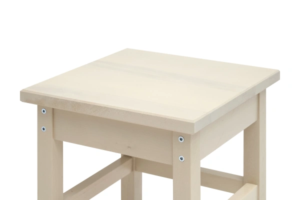 Табурет прямая нога массив(выбеленная береза, выбеленная береза)