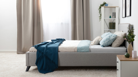 Миа 180 Кровать двойная НР (Bravo grey (серый), Лайт 10) (комплект с подъемным механизмом)