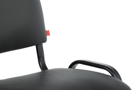 Офисный стул ИЗО black Экокожа PV-1 530х600х790