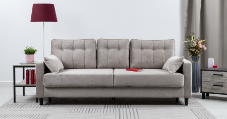 Диван - кровать Арно (Арт. ТД 563 Лаки 02 (серый жемчуг), Лаки 02 (серый жемчуг), Vertical 910 (мол