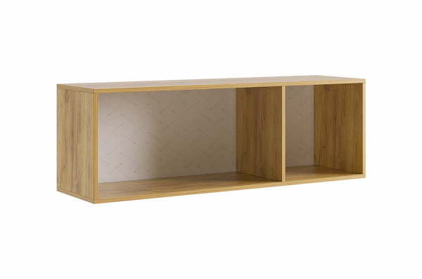 Антресоль трехдверная "Бери" (дуб крафт золотой/белое дерево)