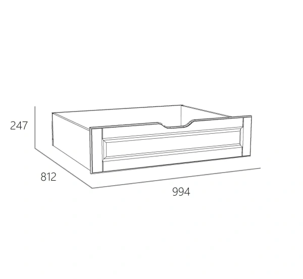 НМ 040.39 Х Ящик для белья (2шт.) ("Оливия", Белое дерево, Дуб Сонома)