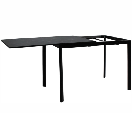 Стол АХЕН-2 70х110/160 мрамор чер/муар.чер ВС/472