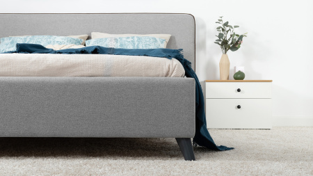 Миа 180 Кровать двойная НР (Bravo grey (серый), Лайт 10) (комплект с подъемным механизмом)