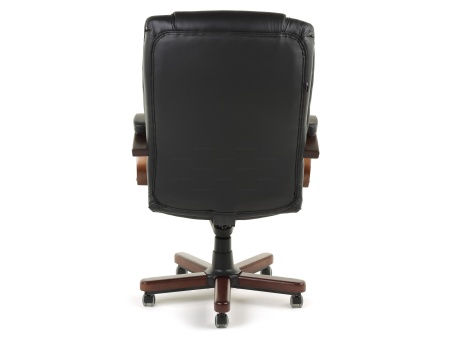 Кресло руководителя Бюрократ Т-9925Walnut /BLACK кожа черная/задняя часть/спинки искуст/кожа/чер.970