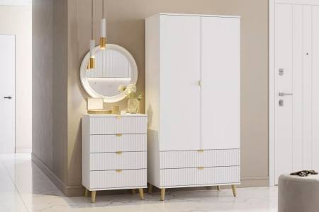 НМ 040.18 Комод ("Дакота", Меренга, Белый)