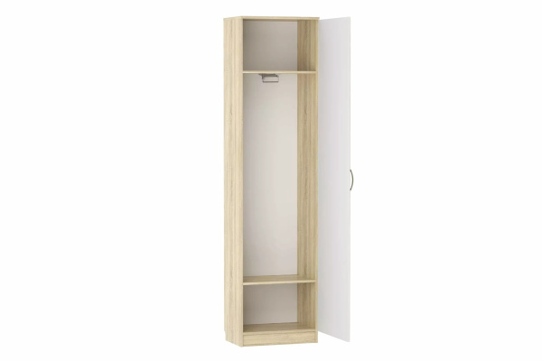НМ 014.71 Х Шкаф для одежды ("Оливия", Правый, Белое дерево, Дуб Сонома)