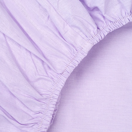 Простыня на резинке "Цвет Эмоций" 200х200х20, поплин, 100% хлопок (Лаванда)