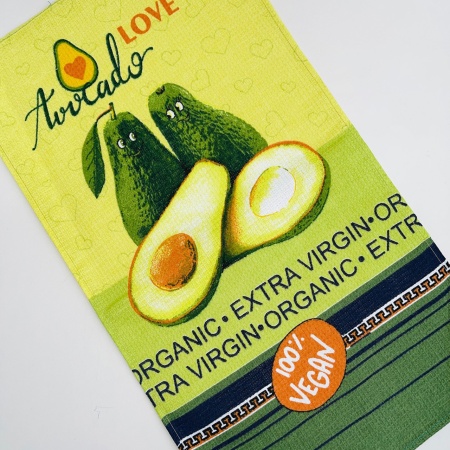 Полотенце кухонное (в ассортименте) 45*75 см КУХНЯ двунитка хлопок 100% (Авокадос (0117-46))