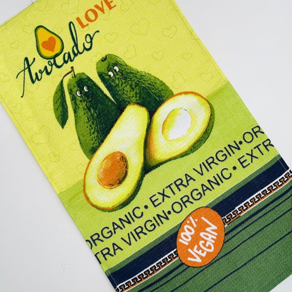 Полотенце кухонное (в ассортименте) 45*75 см КУХНЯ двунитка хлопок 100% (Авокадос (0117-46))