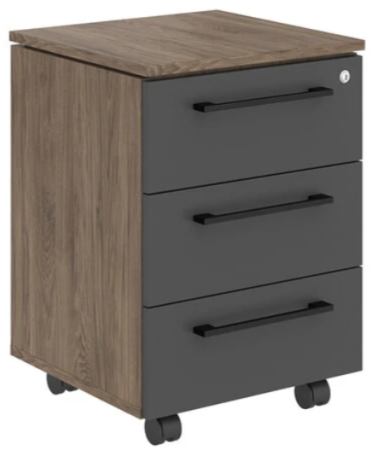 Тумба мобильная MMC-3D.A Антрацит/Кария Пальмира 465х452х652 MORRIS TREND