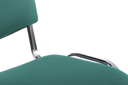 Офисный стул Изо хром плюс Ткань сетка зеленая 560х600х840