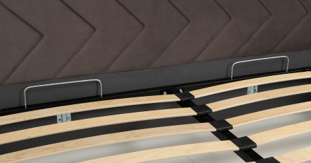 Милана 180 Кровать двойная НР (Tenerife espresso (серо-коричневый), Tenerife espresso (серо-коричнев