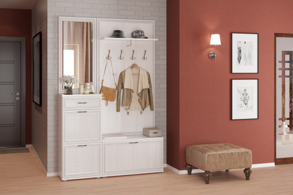 ПК-1002-СЯ мебель для прихожей (комплект из: ЗР-1002, ТБ-1003, ВШ-1002, ТБ-1041)