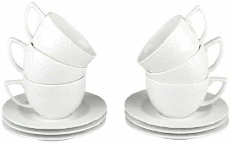 Чашка для капучино 170 мл и блюдце 6 пар 880106/6юв