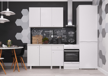 Кухня "POINT 120" (белый) (корпус белый + фасад белый)