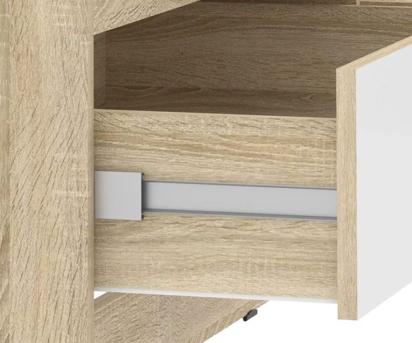 НМ 013.71-01 М Комод ("Фанк", Белый (КМ)/Дуб сонома, Дуб Сонома)