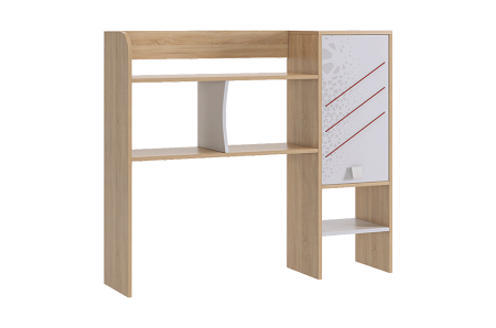 Надстройка 1200 прямая Энерджи (дуб сонома/белый)