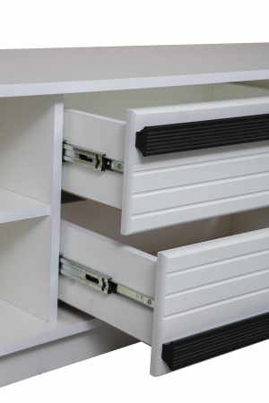 Тумба А-10 (белый / ПВХ белое дерево / профиль: Masa Decor белый / профиль: Masa Decor венге)