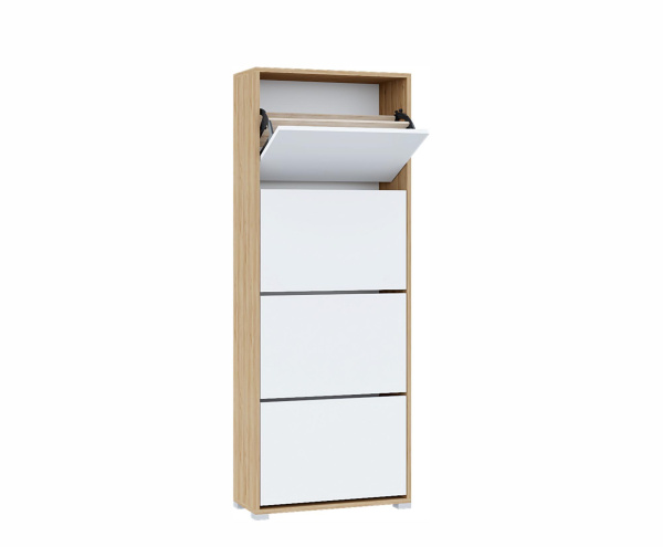 34ДОЗБЛ3 Домино Обувница XXL (Дуб Золотой/белый)