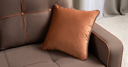 Диван - кровать Черри Н (ТД 286 IRIDA 05 (шоколадно-коричневый), Эвита терра (терракотовый))