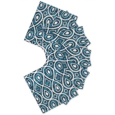 Набор салфеток декоративных 35*35 (6шт) "Радушная хозяйка" (орнамент белый) 