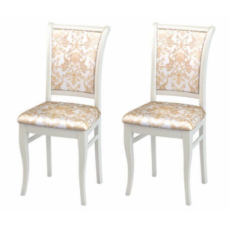 Стул Капри тк.№ 3-109, т.201 (Белая эмаль)