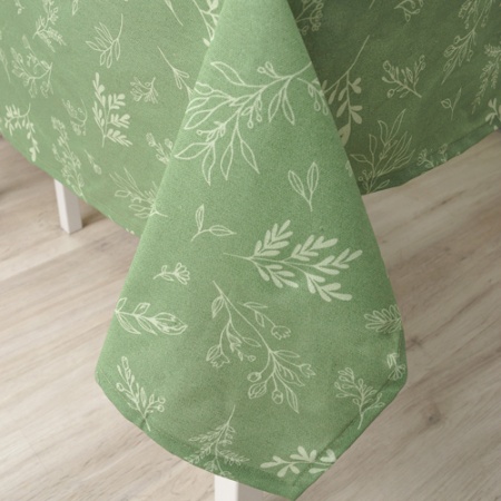 Скатерть декоративная  145х145 "Радушная хозяйка (Традиция)" (Ботаника грин)