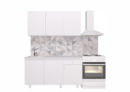 Кухня "POINT 150" (Белый) (Корпус белый + Фасад белый)