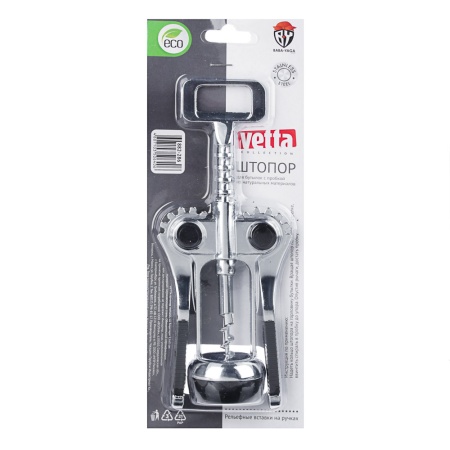 VETTA Штопор рычажный на блистере 18х5,5см, нерж.сталь 882-286