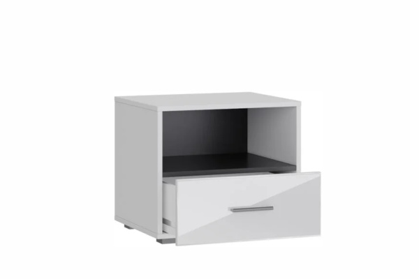 GLOSS тумба прикроватная Белый/Белый глянец