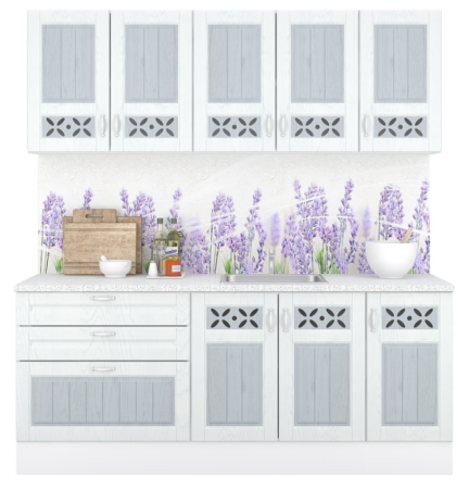 Кухня "Камелия" (Артик-серый) 2м