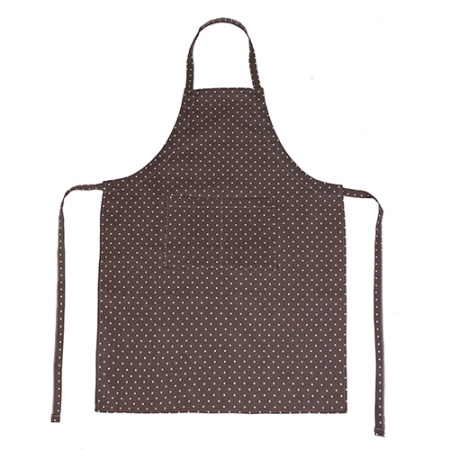 Фартук "Радушная хозяйка (Традиция)" 70*90 с карманом и регулируемой бретелью (Горошек мокко)