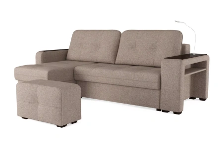 Диван-кровать угловой "SMART" Б3-1Пф-2Т-Б4 СК (Sherlock 932)