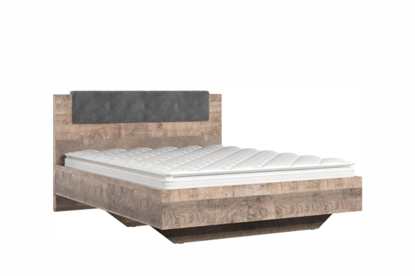 Кровать HUGO  160*200 Дуб Гранж + Ортопедическая решетка разборная (без опор) 1600х2000