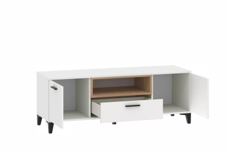 НМ 013.43 Тумба ТВА ("Bergen", Белый (КМ)/Дуб бунратти)