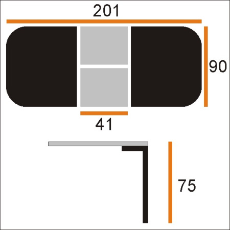 Стол БЕРГАМО 90х160/201 дуб олово/дуб олово ВС/433