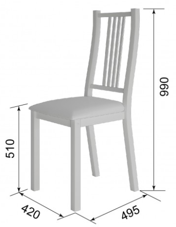 Стул С40В/белая эмаль/аполло беж