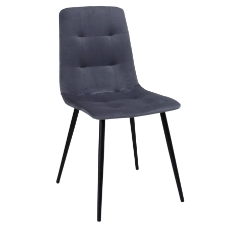 Стул МИЛЕНА муар.чр/серый ВС/137